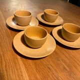 4 tasses en grès vintage