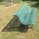 Slatd garden bench, 50s metal foot