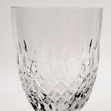 12 water glasses on crystal stand saint louis messina collection model of 1973. stamped.
