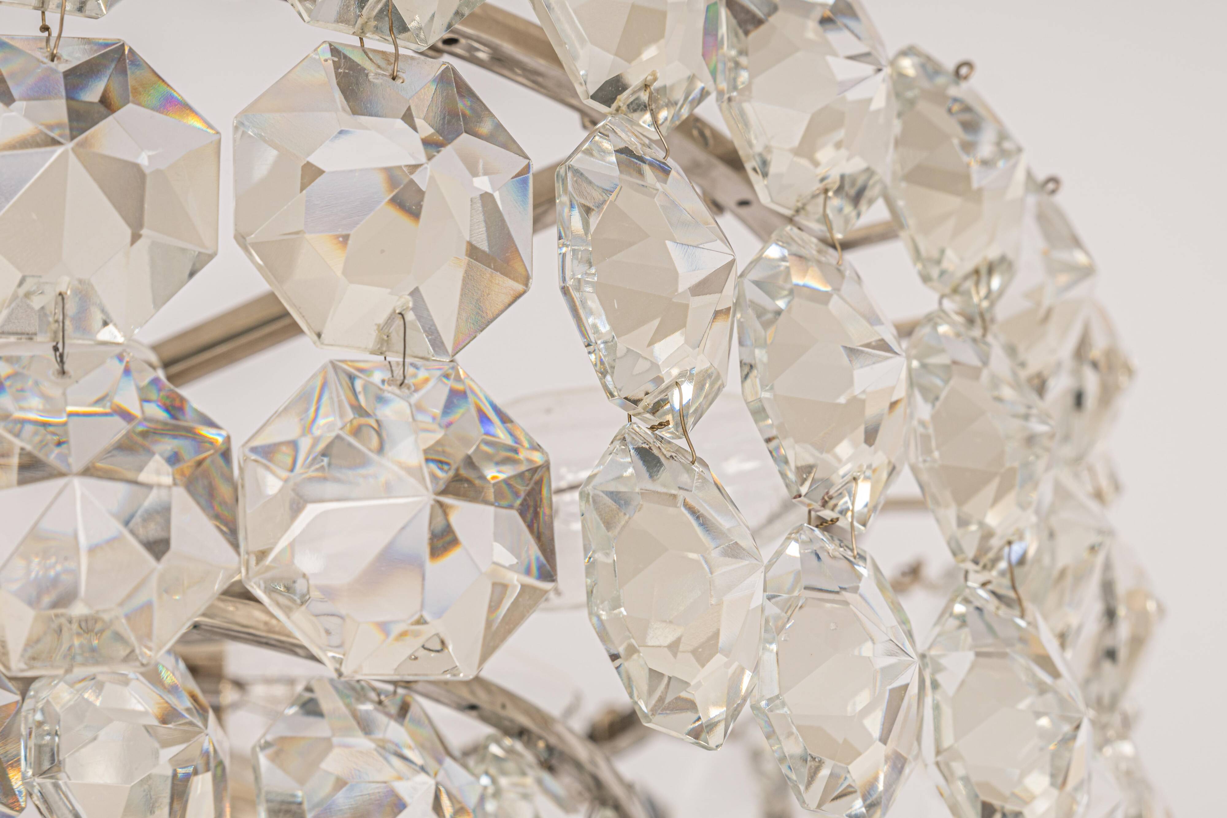 Lustre Bakalowits, Chrome and Crystal Glass, Austria, 1960s