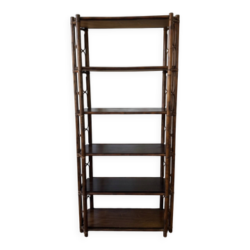 Large vintage rattan shelf/bookcase
