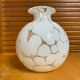 Murano speckled glass ball vase, vintage soliflore.