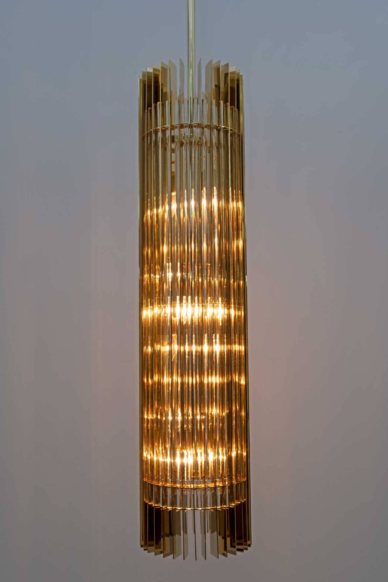 Romani Saccati for Gucci Brass Crystal Murano Pendant by Studio Design