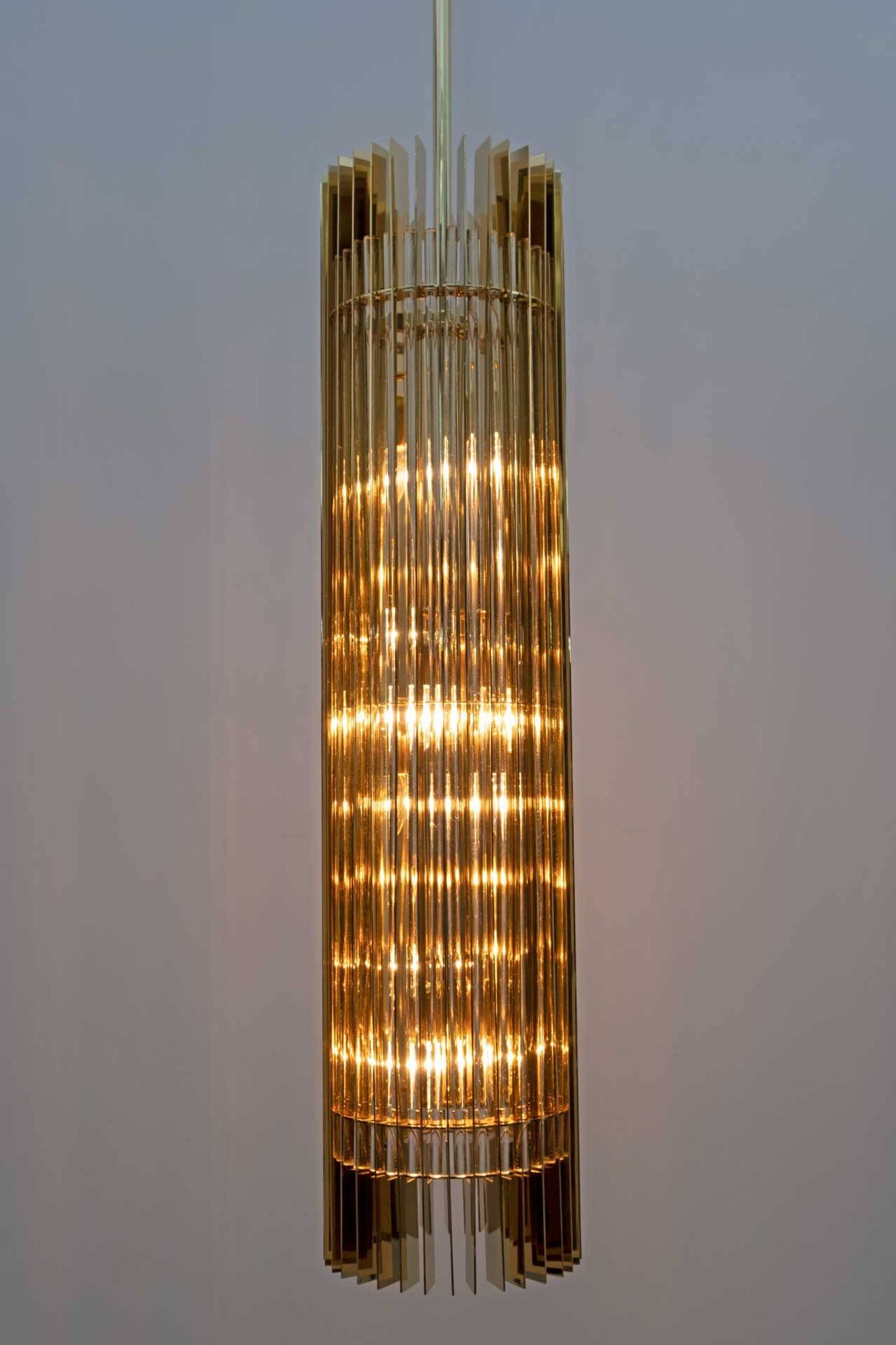 Romani Saccati for Gucci Brass Crystal Murano Pendant by Studio Design