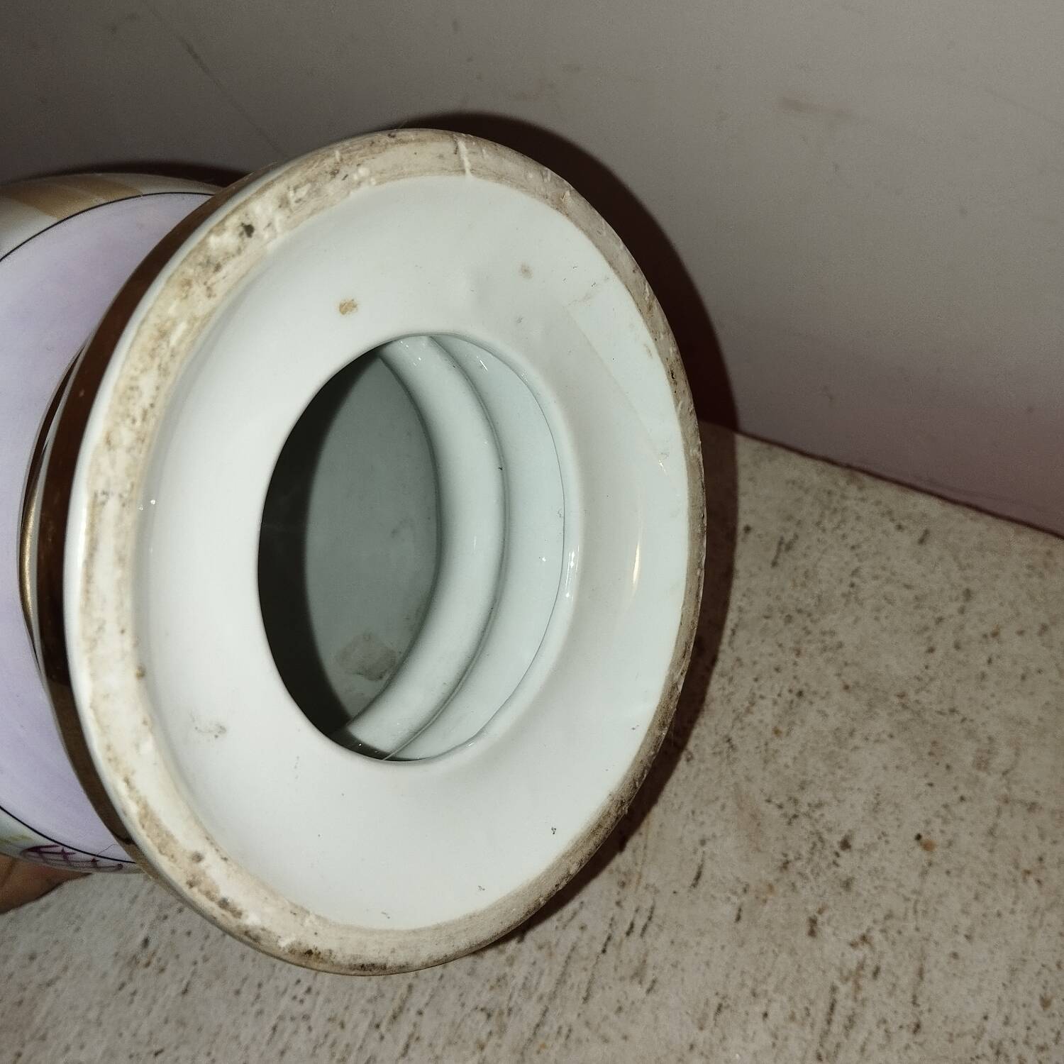 Art Deco ceramic lamp base