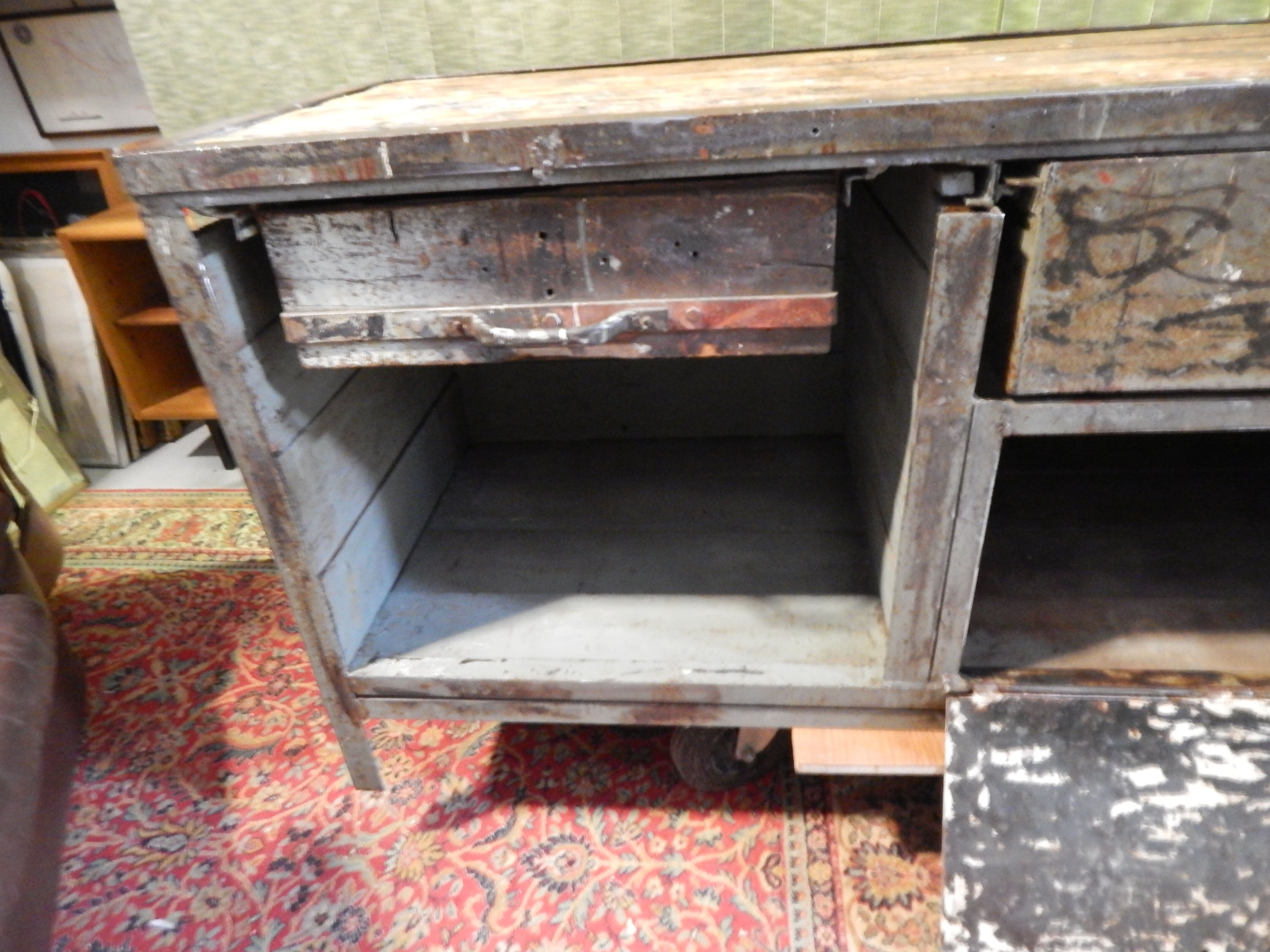 Furniture old industrial workshop