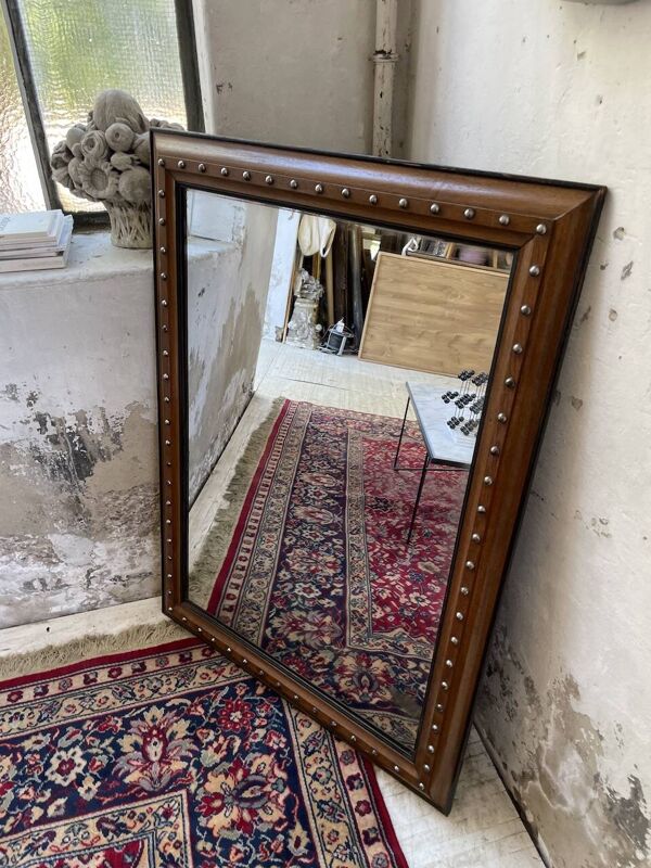 Miroir 1900 bois à clous