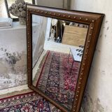 1900 wooden mirror with nails