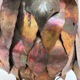 Brutalist owl sculpture, vintage 1970s