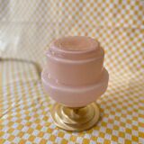 Pink opaline globe table lamp