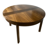 Table with an oak veneer and butterfly extension.