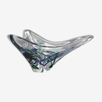 1960s Glas Bowl by Max Verboeken for Maastricht Kristalunie