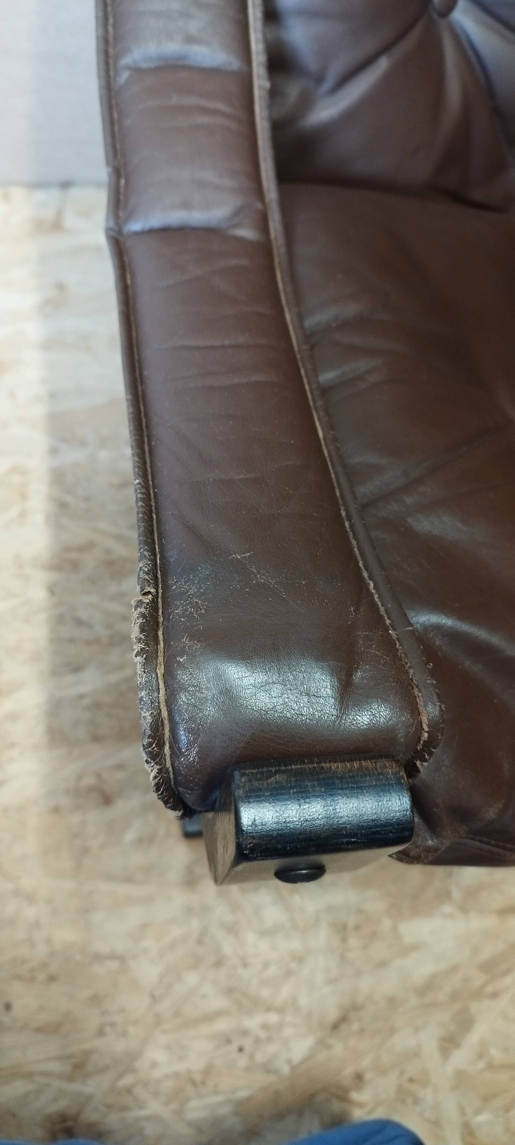 Fauteuil en cuir Westnofa Siesta par Ingmar Relling, 1960