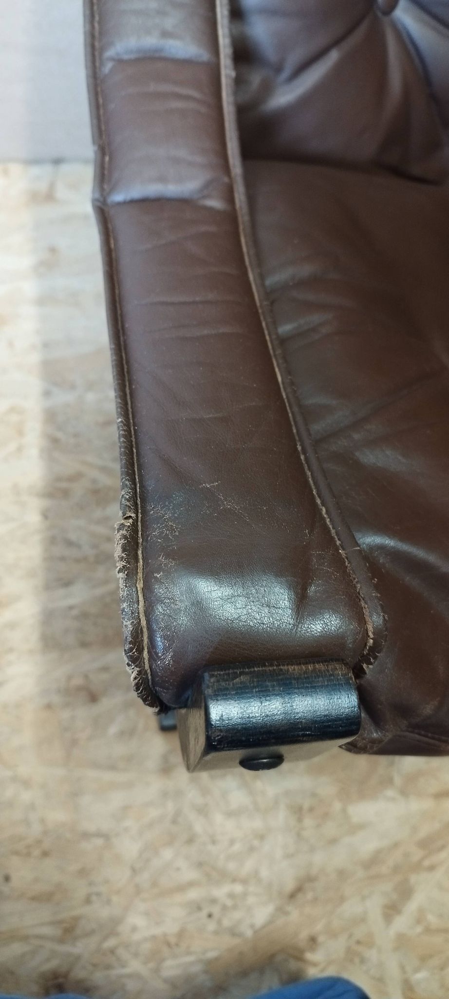 Fauteuil en cuir Westnofa Siesta par Ingmar Relling, 1960
