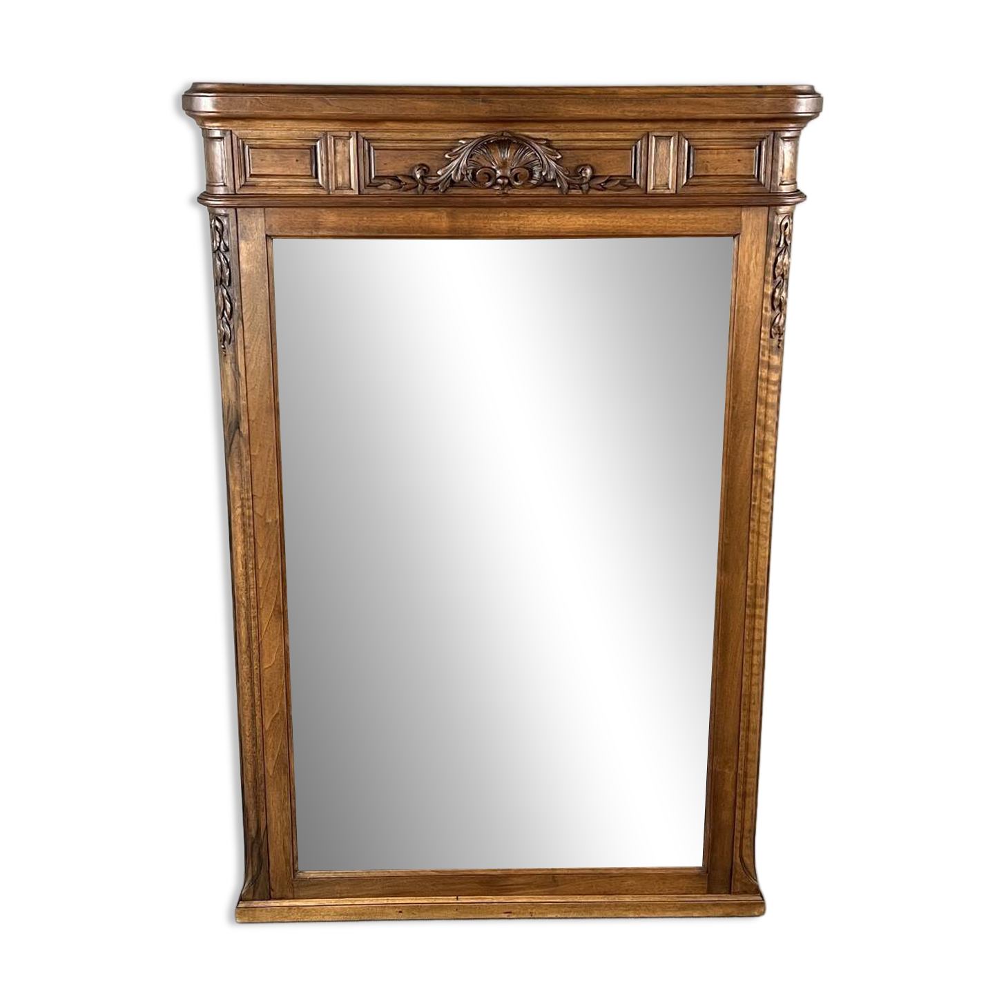 Carved wooden mirror, late 19th / early 20th century