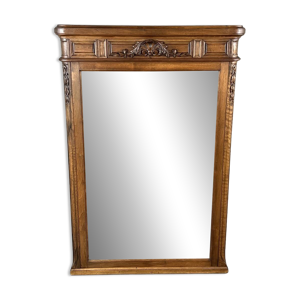 Miroir en bois sculpté, - xixe xxe