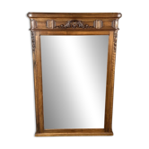 Carved wooden mirror, late 19th / early 20th century
