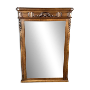 Carved wooden mirror, late 19th / early 20th century