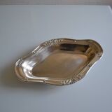 Flat basket cup in silver metal