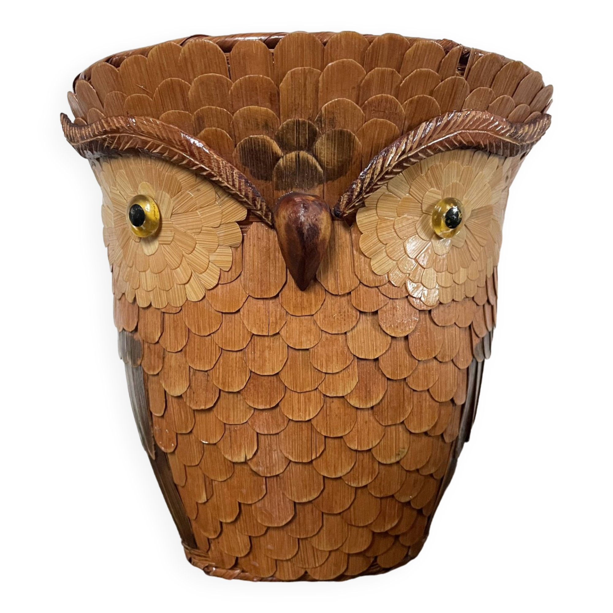 Bamboo owl basket