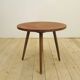 Table basse ronde en teck, années 1960
