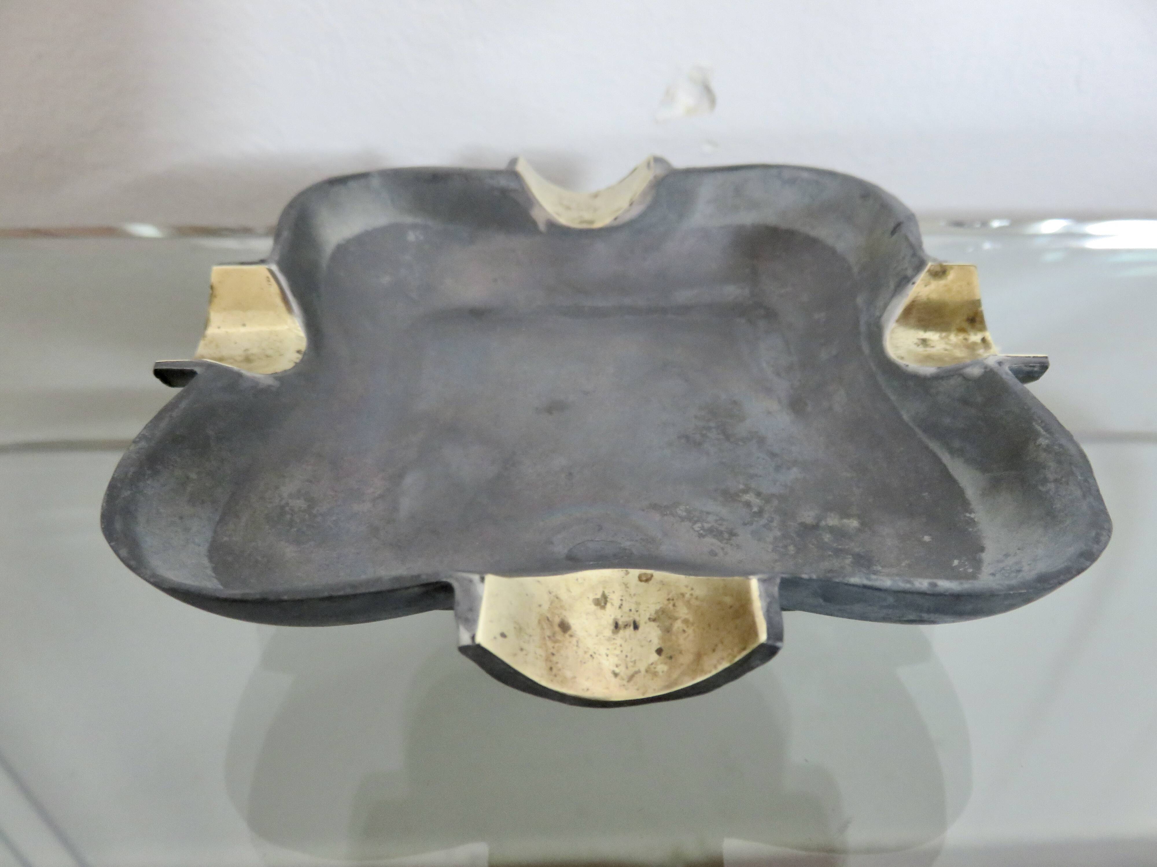 Série de 3 cendriers empilables, dans le gout de Carl Auböck, 1950