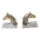 Art deco bookends (1920-1930) horse riding in marble and brass