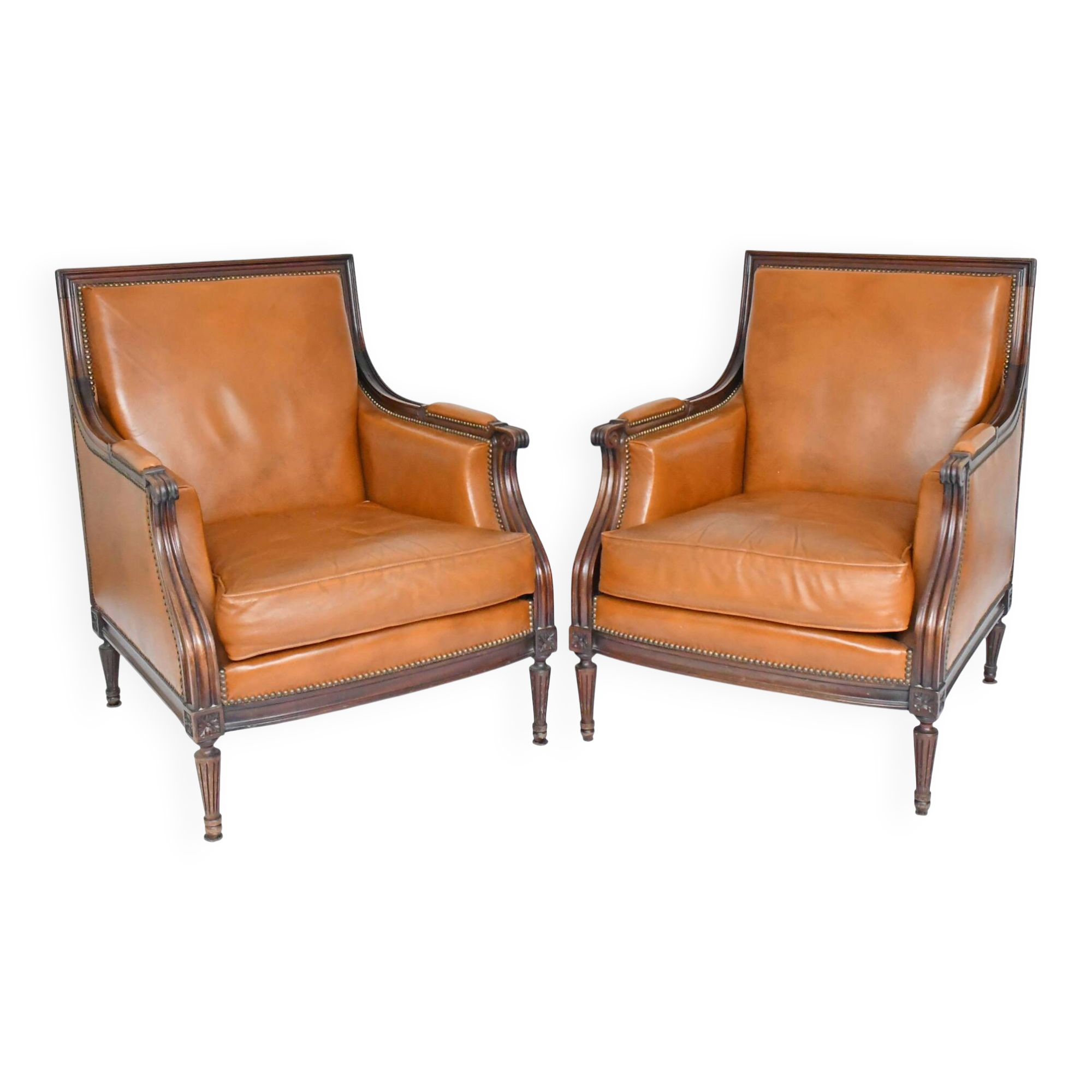 Pair of large armchairs in Louis XVI style