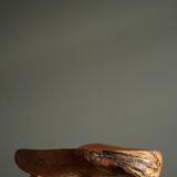 Wabi Sabi stool in solid pine, handmade by a Swedish carpenter, 1950s.