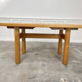 Table vintage 1975 en bois de pin