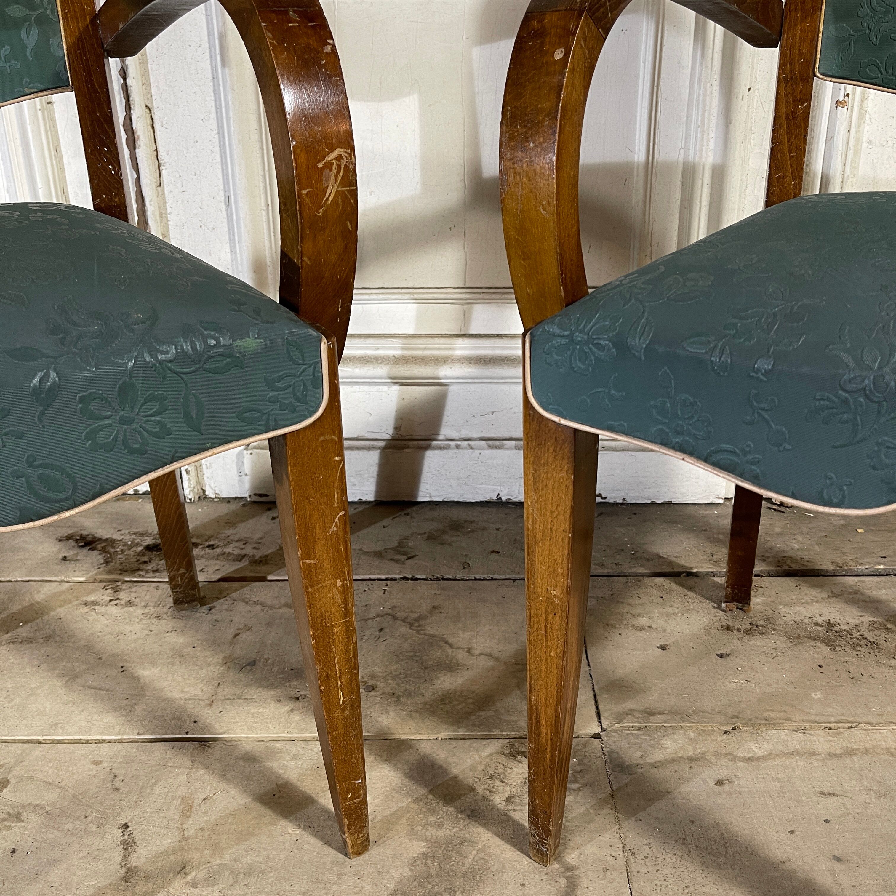 Pair armchair bridge moustache