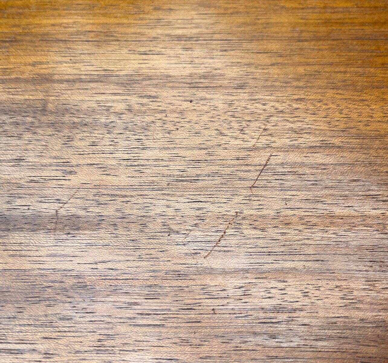 Mid-century teak and walnut side table, 1960s.