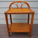 Night table, side table or end of rattan sofa