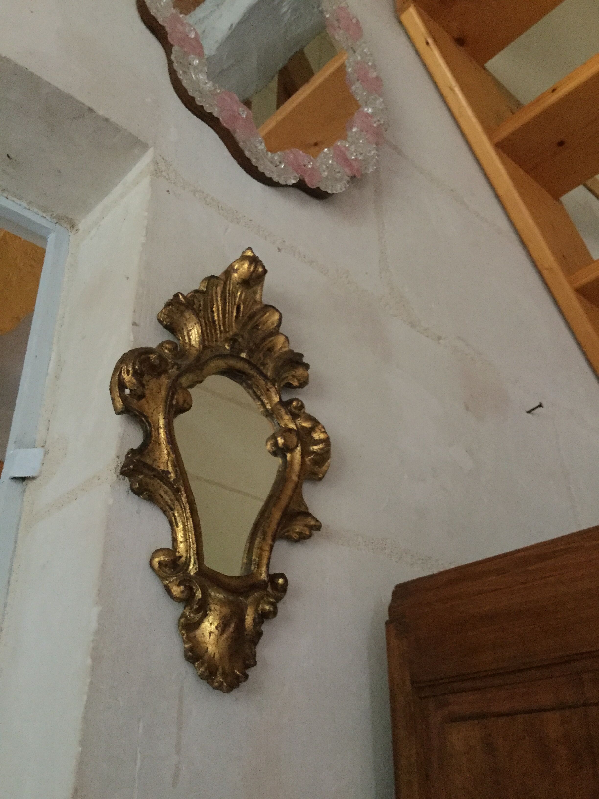 Small mirror style Louis XV gilded 21x32cm