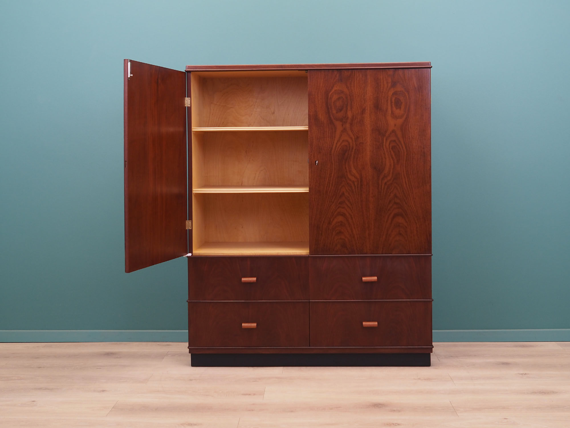 Mahogany wardrobe, Danish design, 1970s, production: Denmark