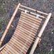 Chaise longue en bambou vintage