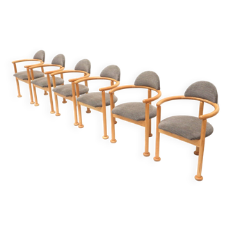 Ensemble de 6 chaises / chaises de salle à manger au design organique