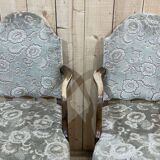 Pair of 1930s Walnut Chippendale Armchairs