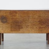 Table à manger à abattants en chêne antique de la fin du 19e siècle