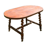 Table basse pied torsadé