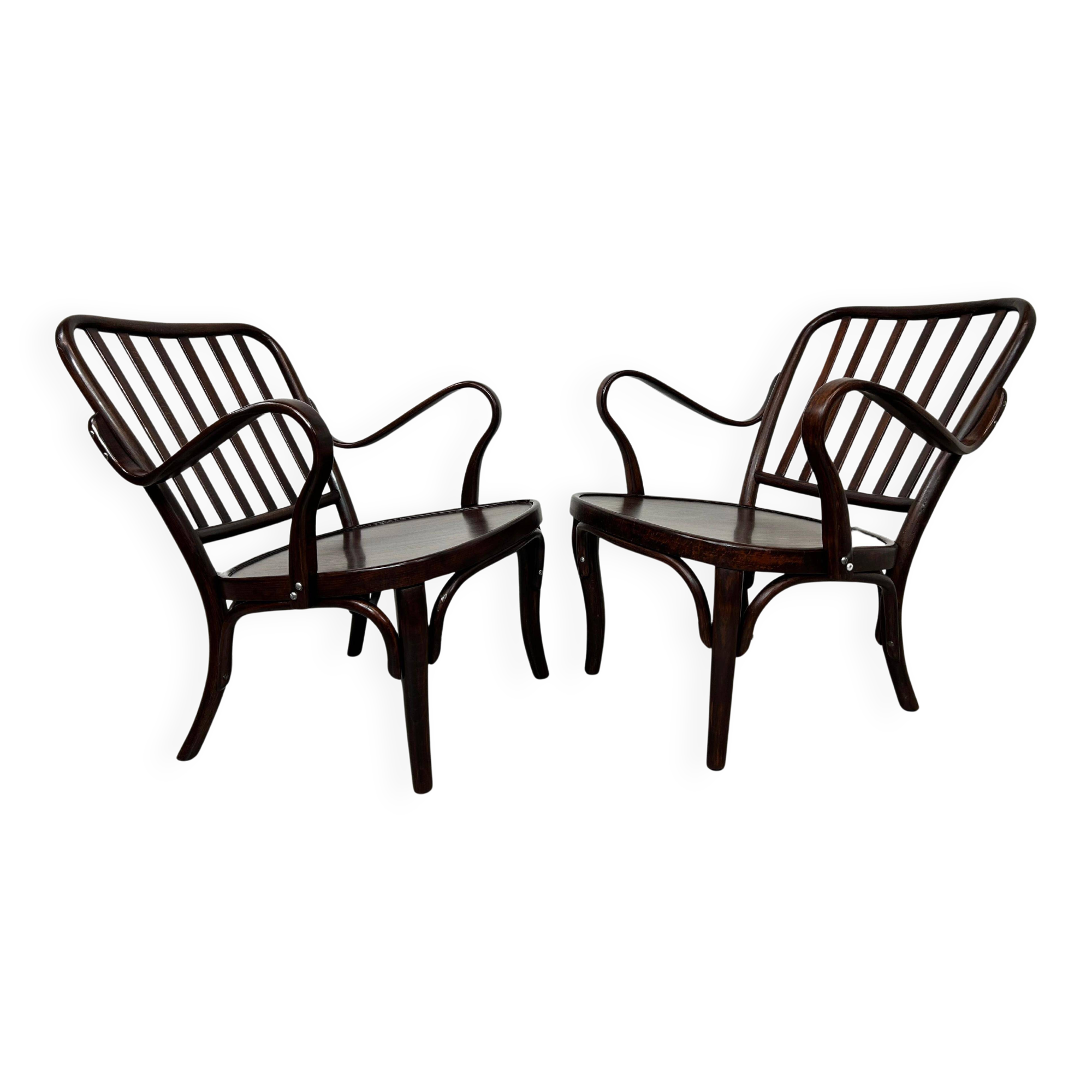 Art Deco armchairs A752F by Josef Frank for Thonet Mundus