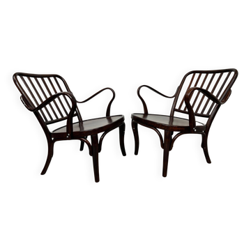 Fauteuils Art déco A752F par Josef Frank pour Thonet Mundus
