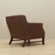 Fauteuil en cuir marron, design danois, années 1960, production: Danemark