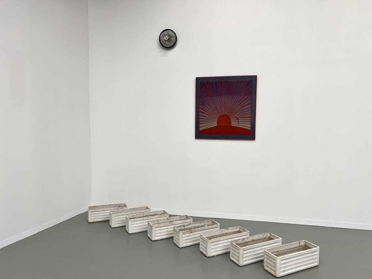 Set of 8 fiber cement planters