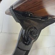 Antique desk / school bench (1920) in cast iron by Mark Breda, Holland.