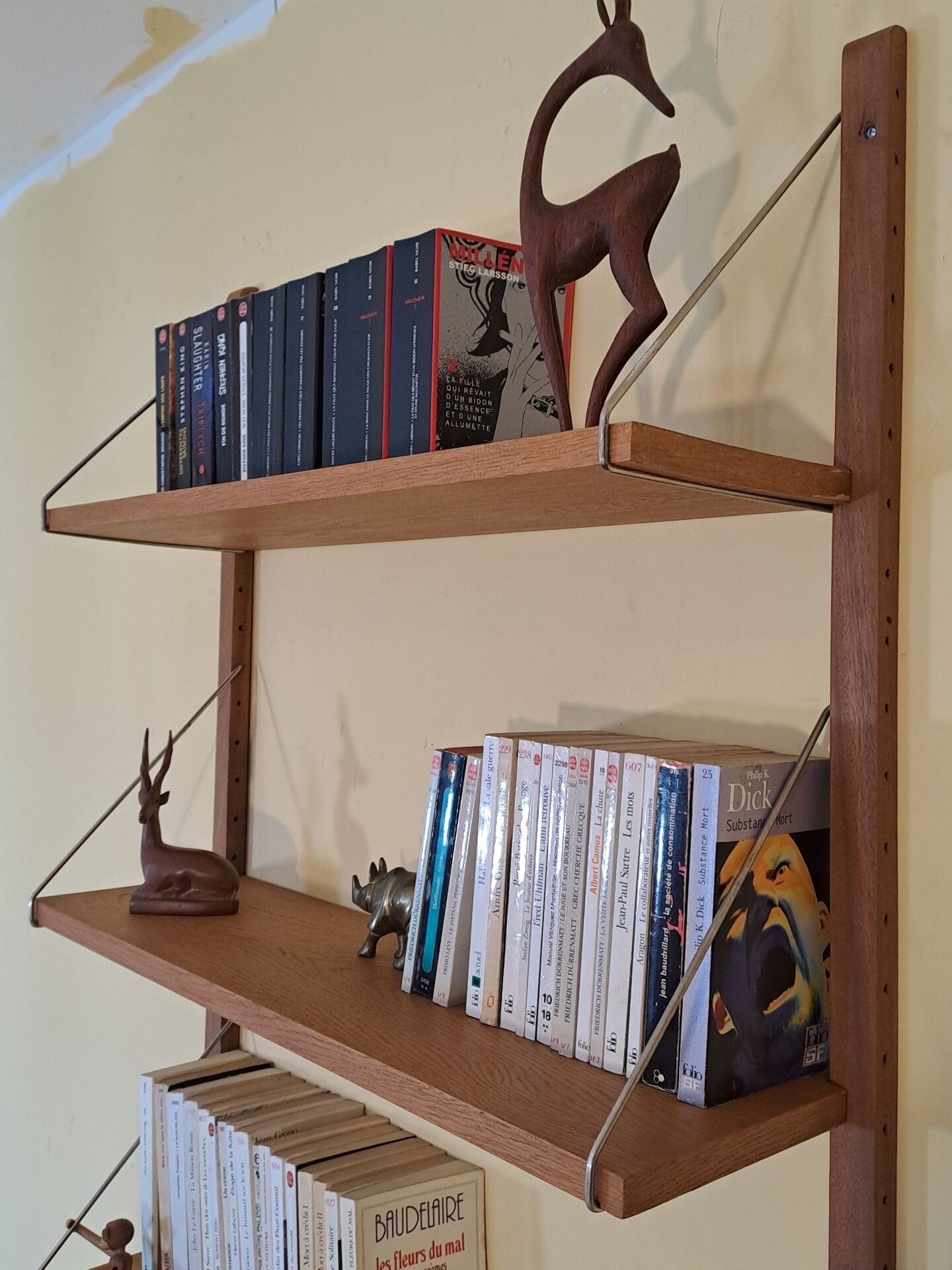 Wall unit 4 shelves, Vintage Scandinavian 1960s