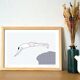 Illustration A4 naiade no. 6/8 brittany bather sea