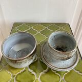 Sandstone pot signed water butter maker 70s