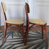 Chaises coeur Baumann jaune