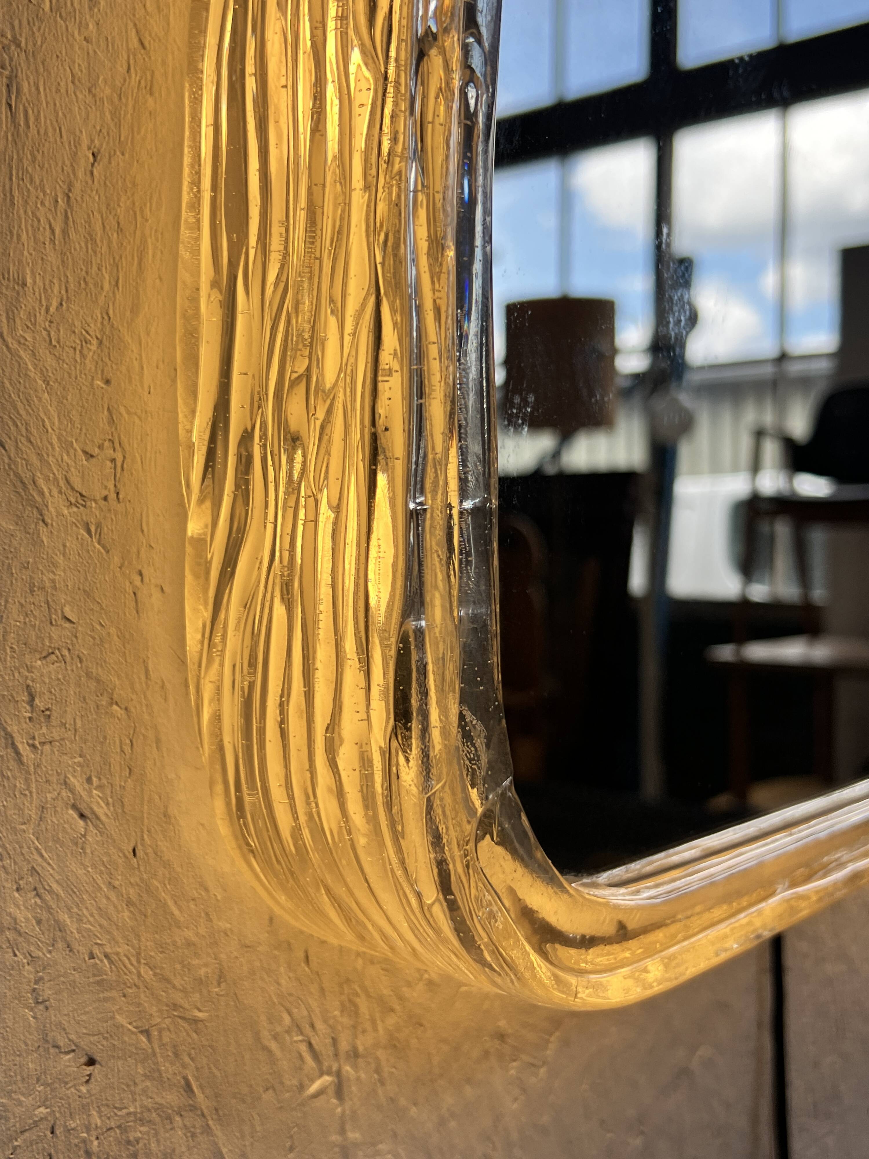 Miroir Hillebrand vintage demi-rond avec éclairage